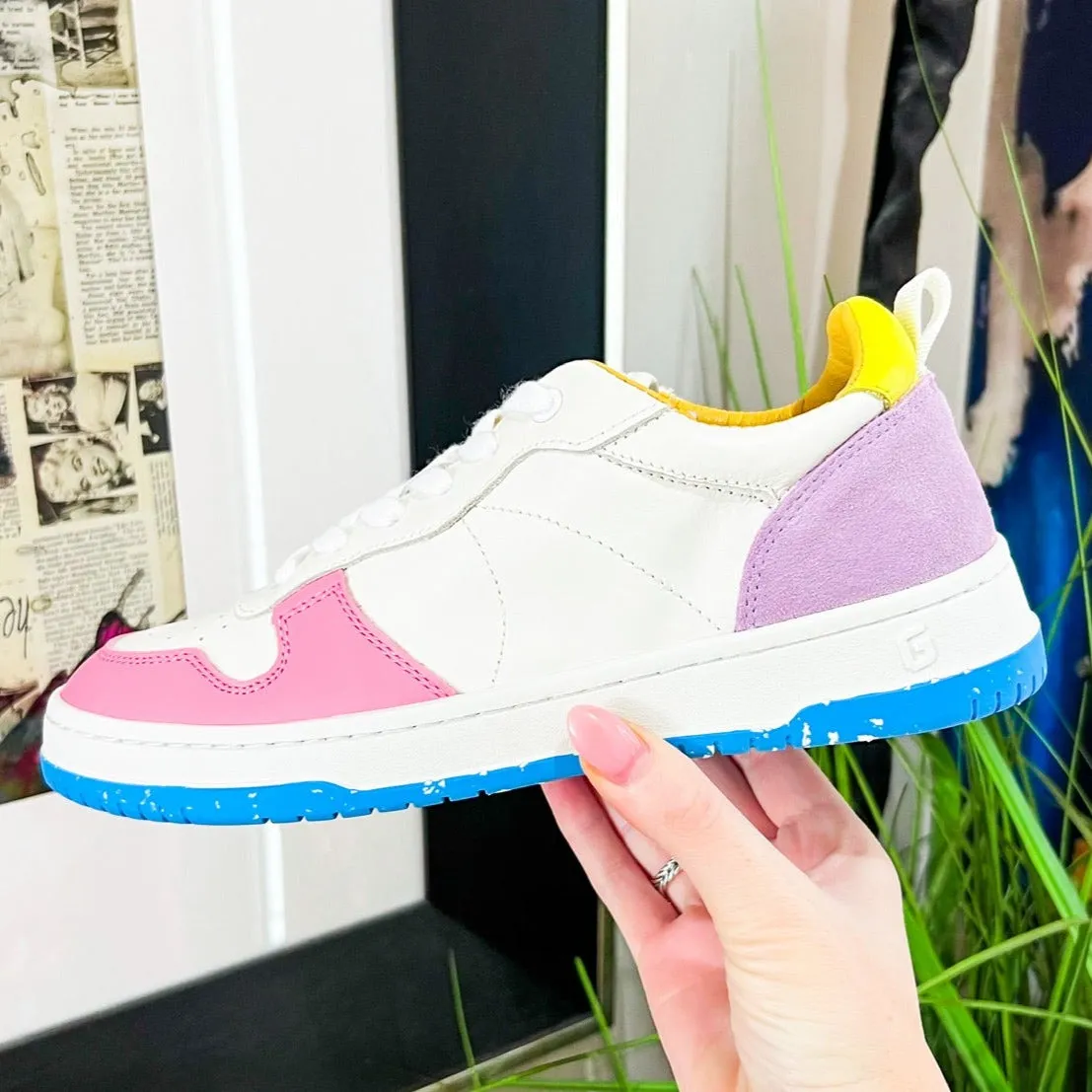 Gadol Style 1 Sneaker - White/Pink/Purple