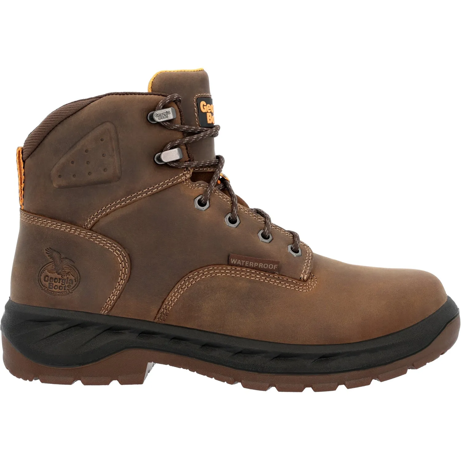 Georgia Mens OT Waterproof AT Brown Leather Work Boots