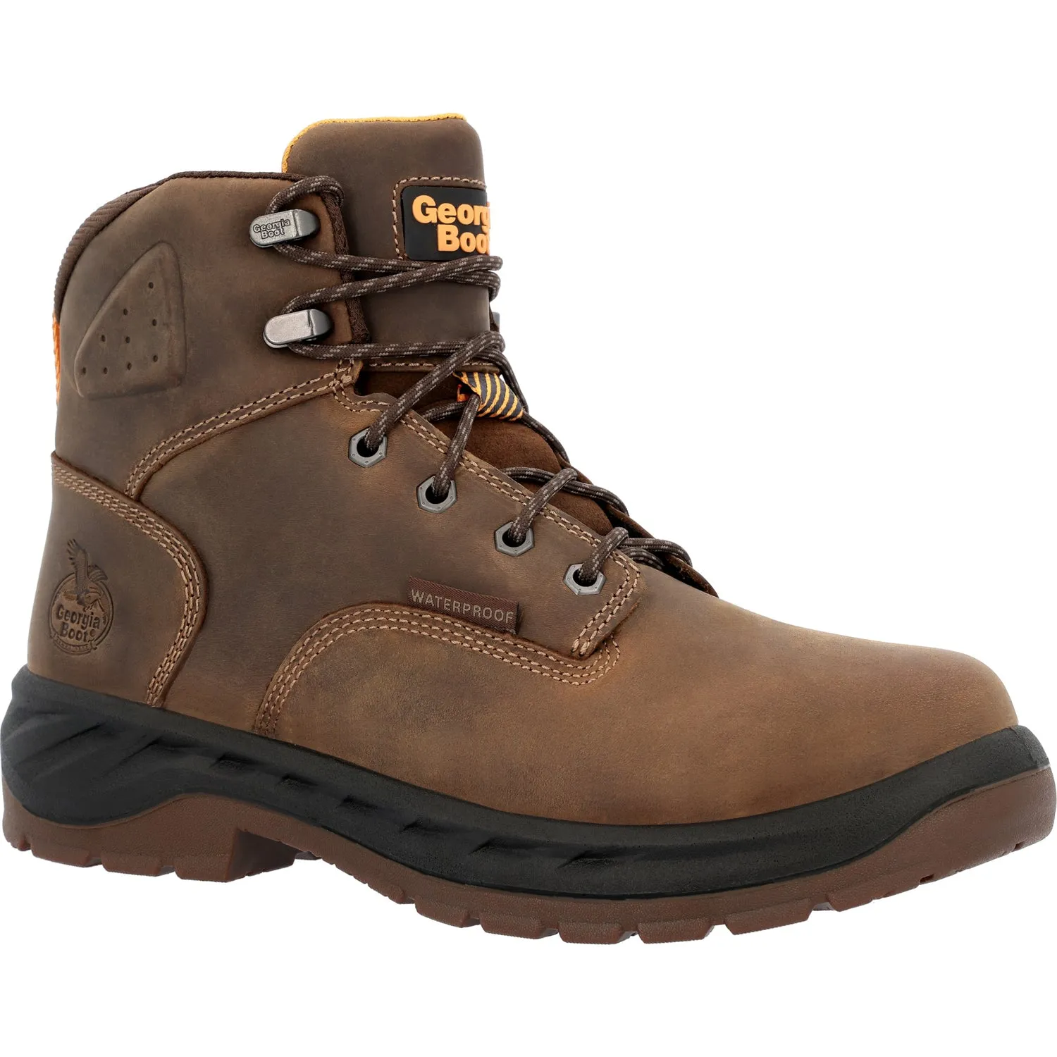 Georgia Mens OT Waterproof AT Brown Leather Work Boots