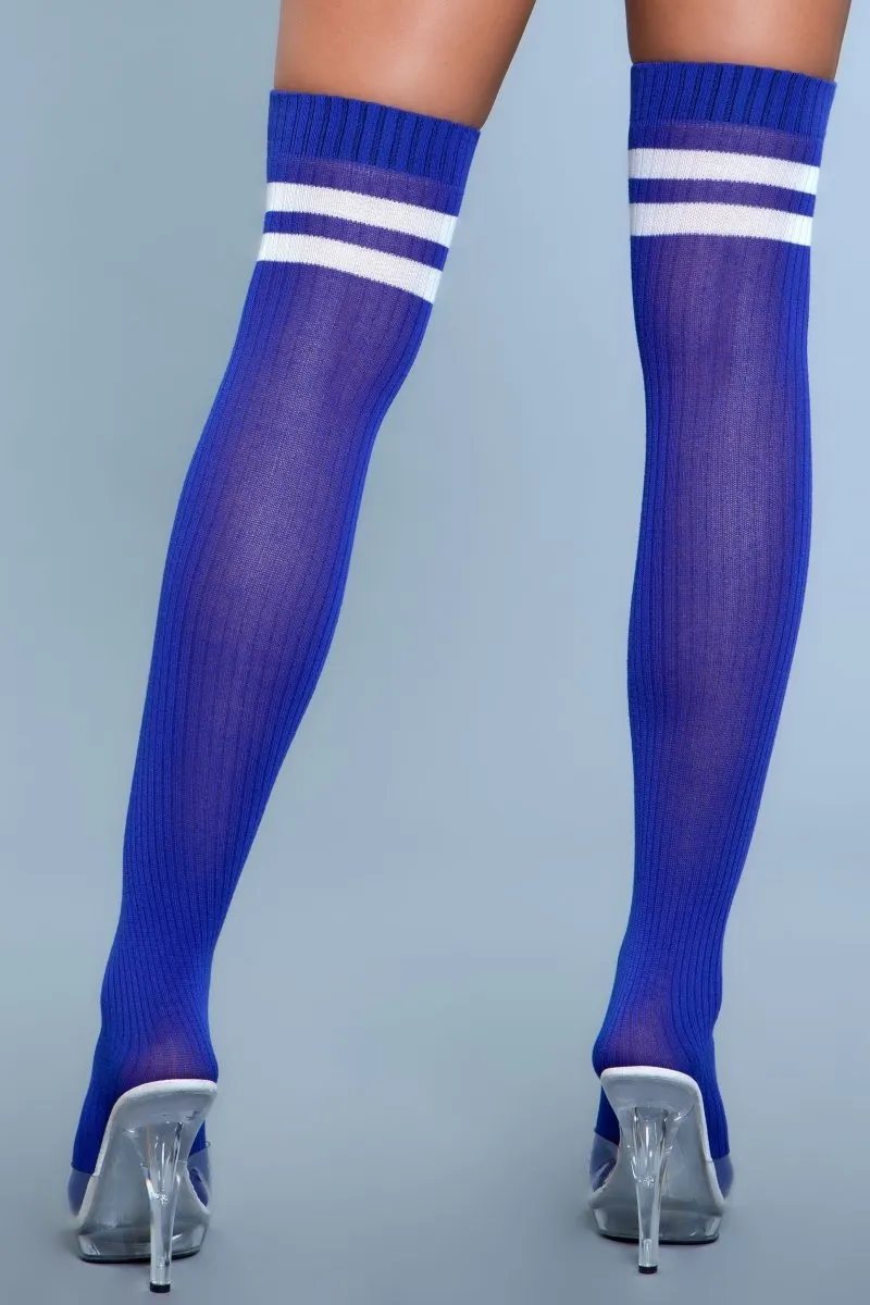 Going Pro Thigh Highs Blue