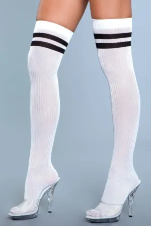 Going Pro Thigh Highs White