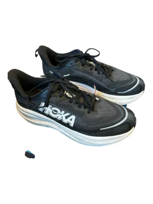 Hoka Shoe Size 10 Black & White Canvas Athletic Men's Sneakers