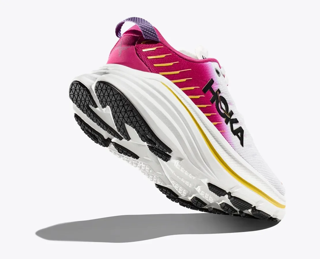 'HOKA' Women's Bondi X - Blanc De Blanc / Pink Yarrow