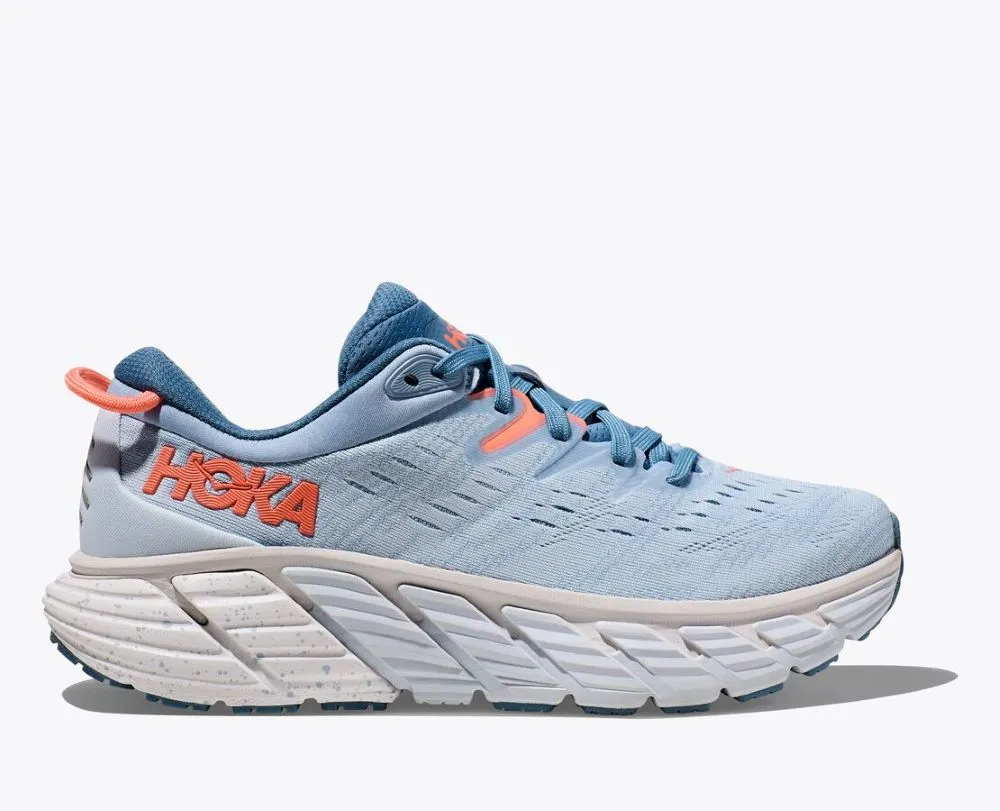 'HOKA' Women's Gaviota 4 - Blue Fog / Plein Air (Wide)