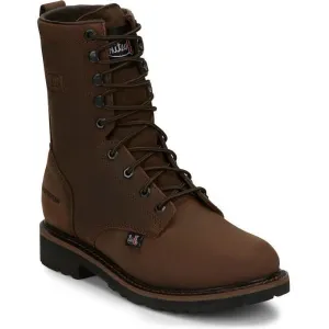 Justin Men's Drywall 8" Waterproof Work Boot -Brown- SE960