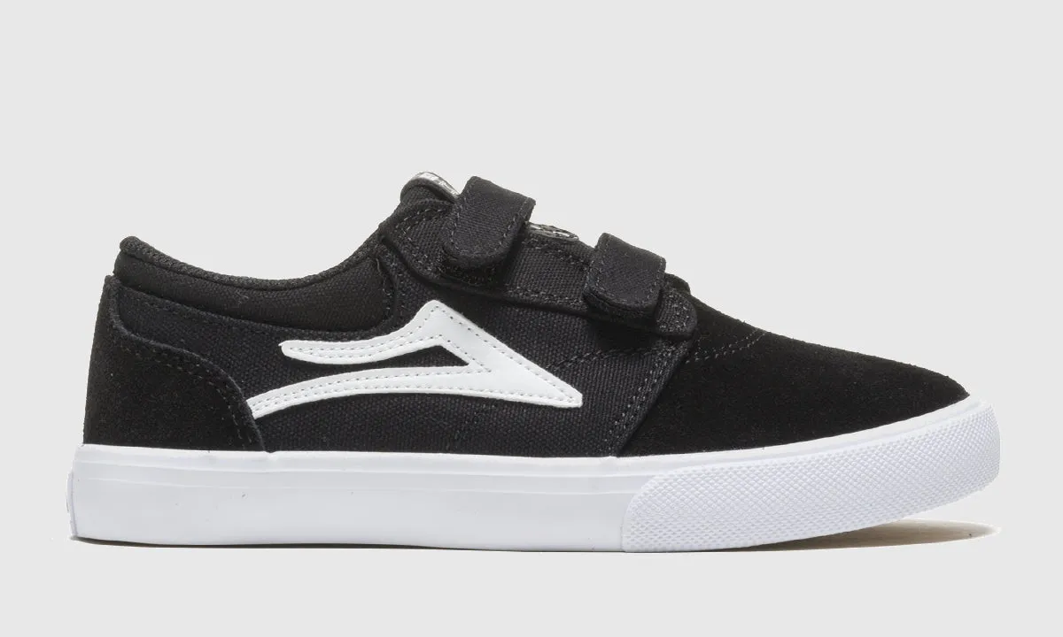 Lakai Griffin Kids Skate Shoes Black/white Suede