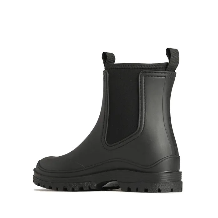 Los Cabos Amelia Black Ankle Rain Boot Waterproof