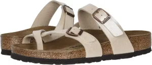 Mayari Birko-Flor Flat Sandals - Graceful Birkenstock, Antique Lace Birko-Flor