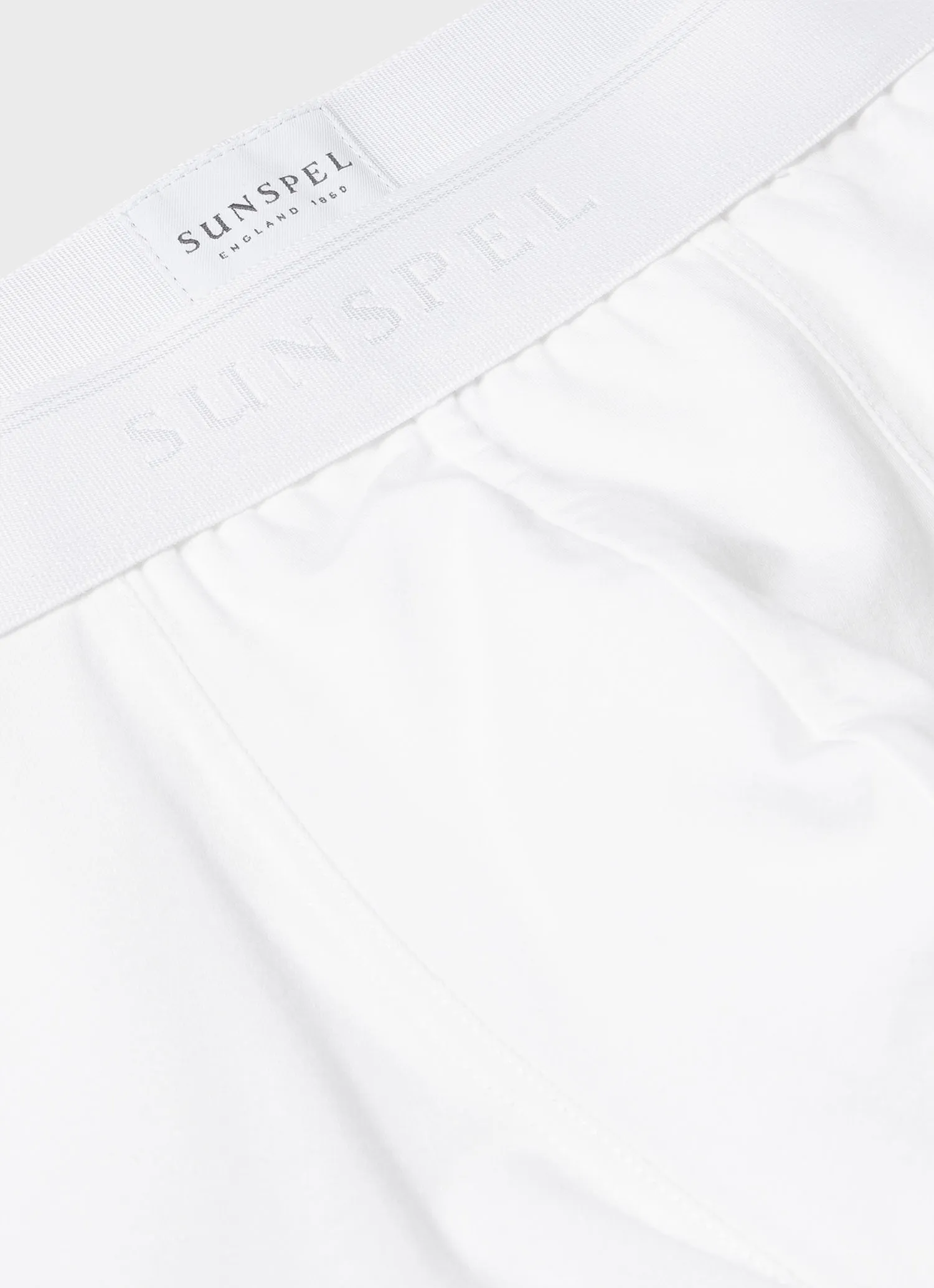 Men's Stretch Cotton Boxer Briefs in White