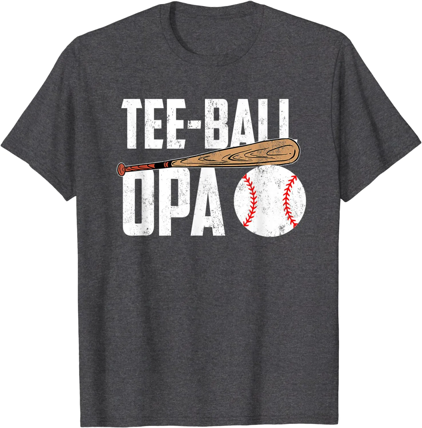 Mens Tee Ball Opa Vintage Ball Funny Tball Opa Baseball T-Shirt