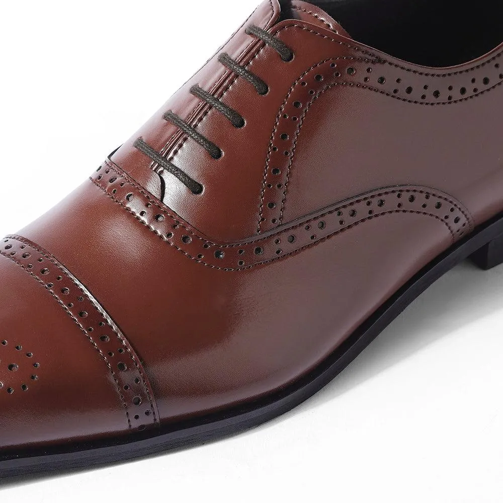 Merlin - Tan Brogue Oxford Lace-ups