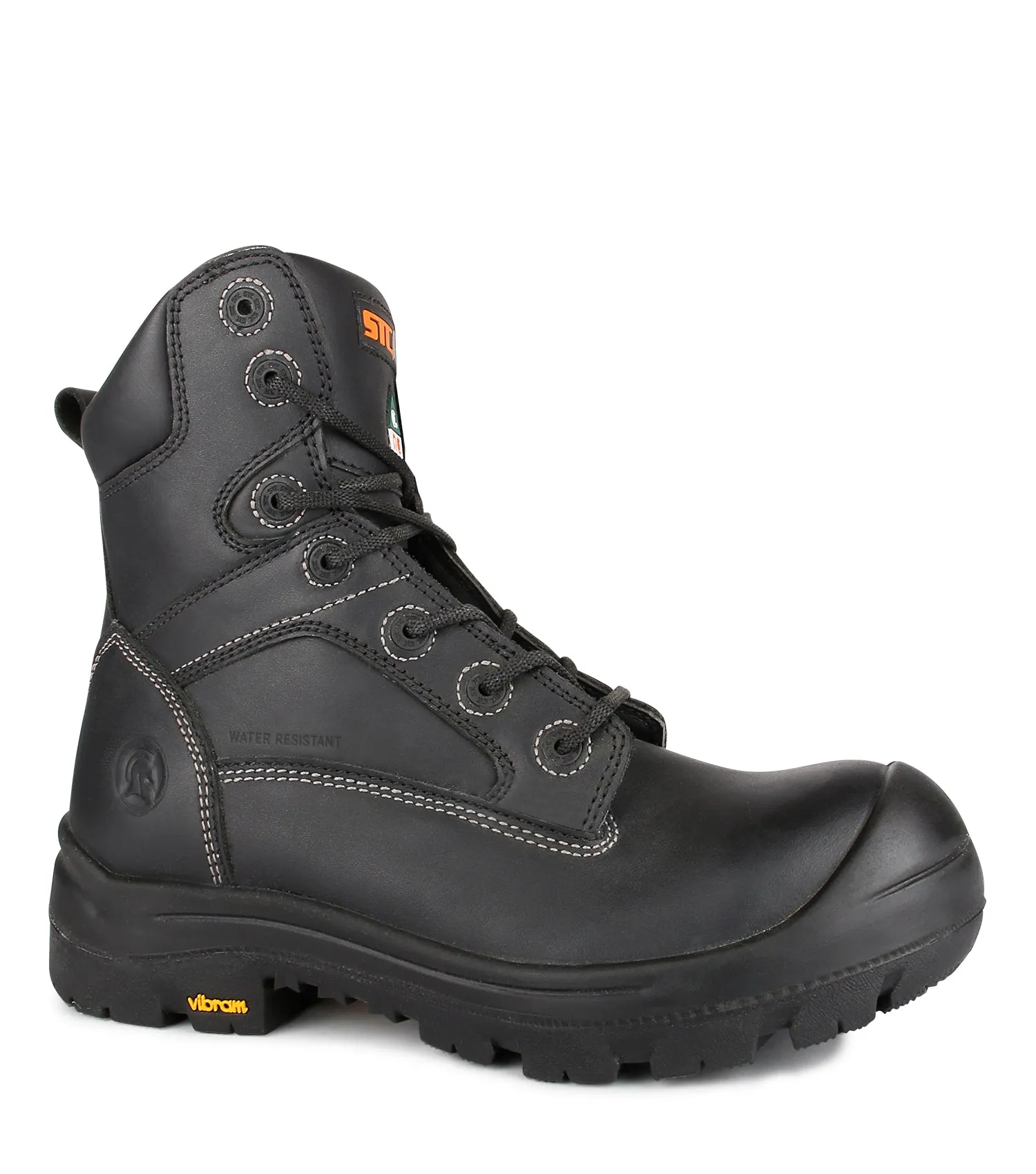 Morgan, Black | 8" Leather Work Boots | Vibram TC4  Outsole