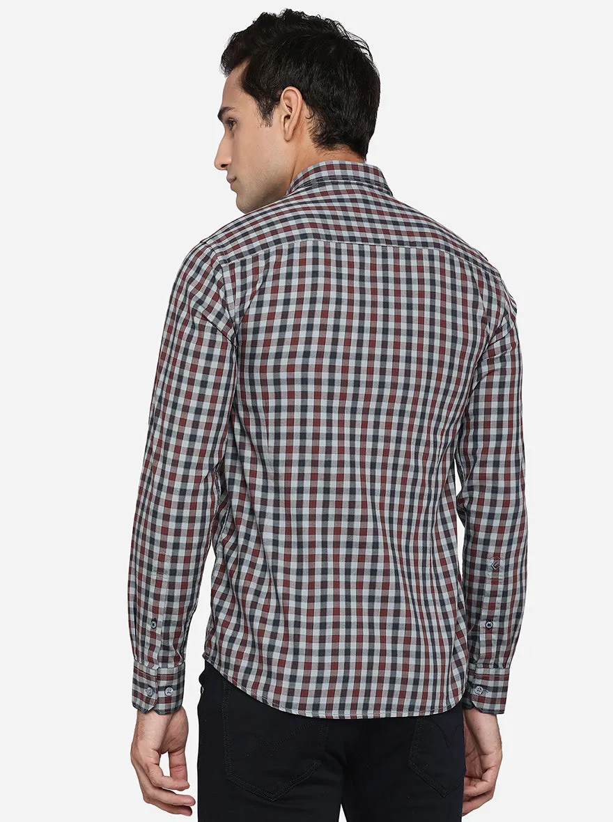 Multicolor Checked Smart Fit Casual Shirt | Greenfibre