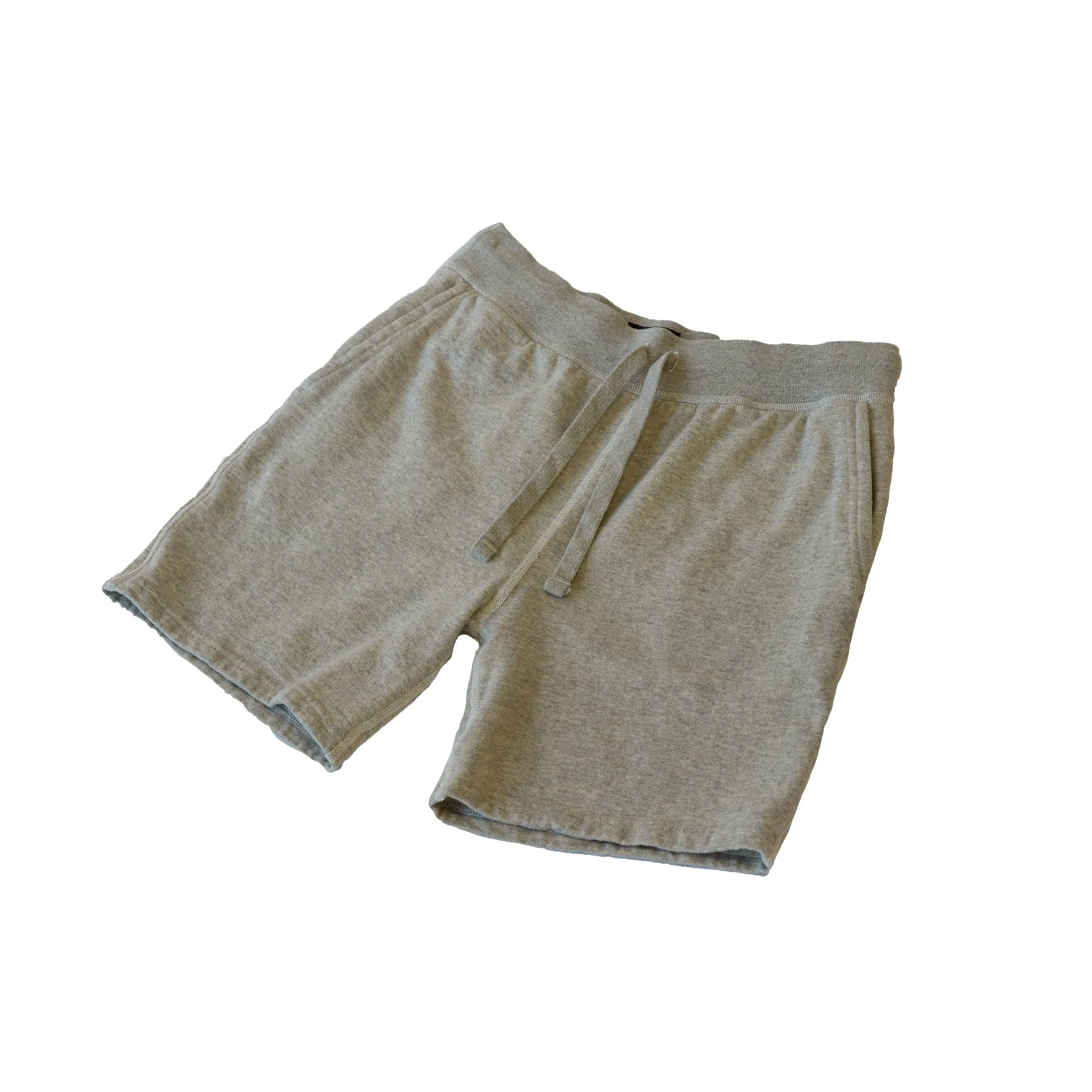 National Athletic Goods Gym Short Mock Twist Terry Ash Grey