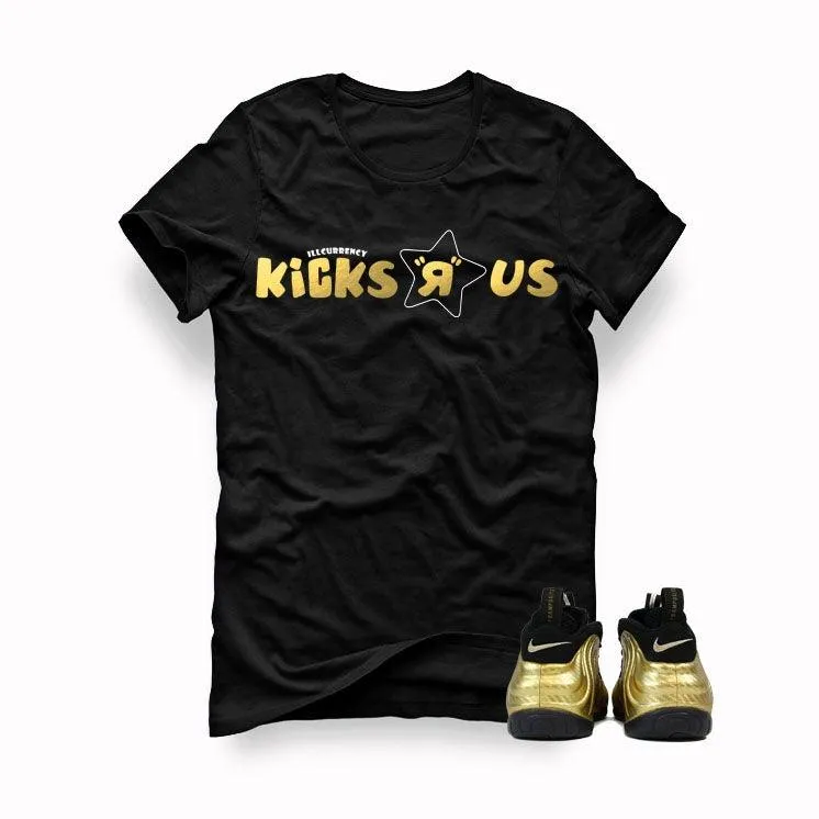 Nike Air Foamposite Pro Metallic Gold Black T Shirt (Kicks R Us)