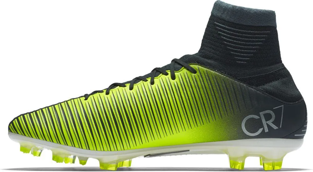 Nike Mercurial Veloce III Dynamic Fit CR7 FG Soccer Boots - Seaweed/Volt