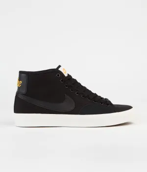 Nike SB Blazer Court Mid Premium Shoes - Black / Black - Black - Sail