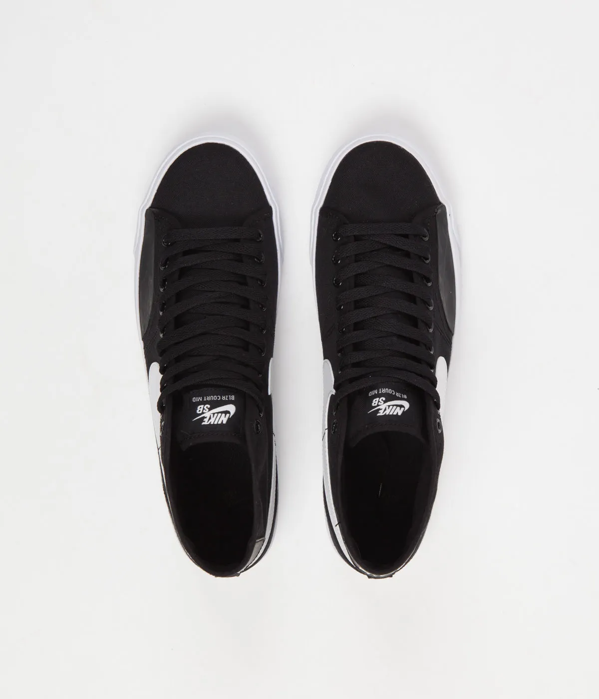 Nike SB Blazer Court Mid Shoes - Black / White - Black