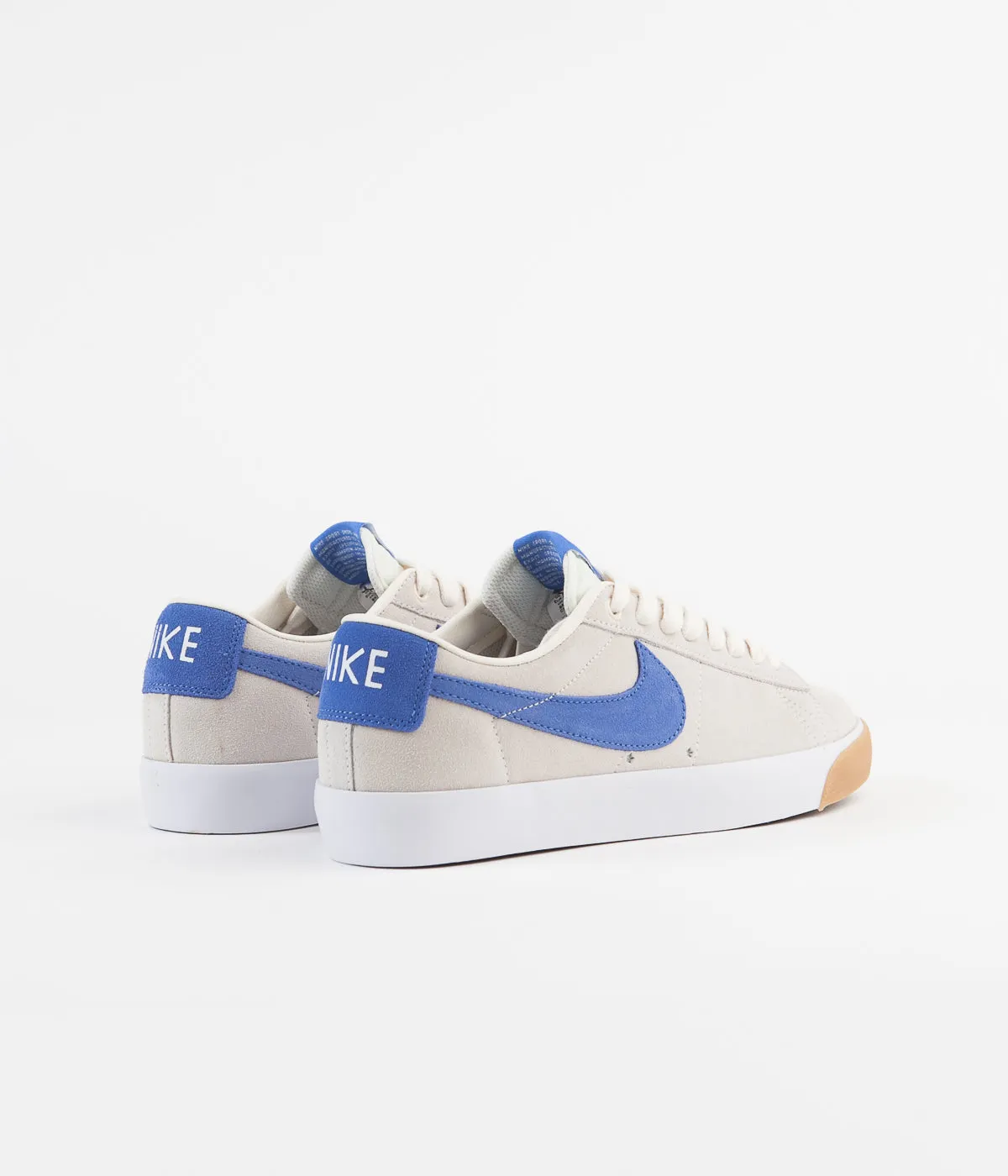 Nike SB Blazer Low GT Shoes - Pale Ivory / Pacific Blue - White