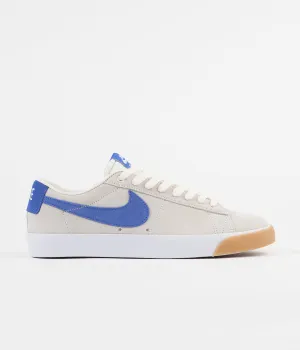 Nike SB Blazer Low GT Shoes - Pale Ivory / Pacific Blue - White