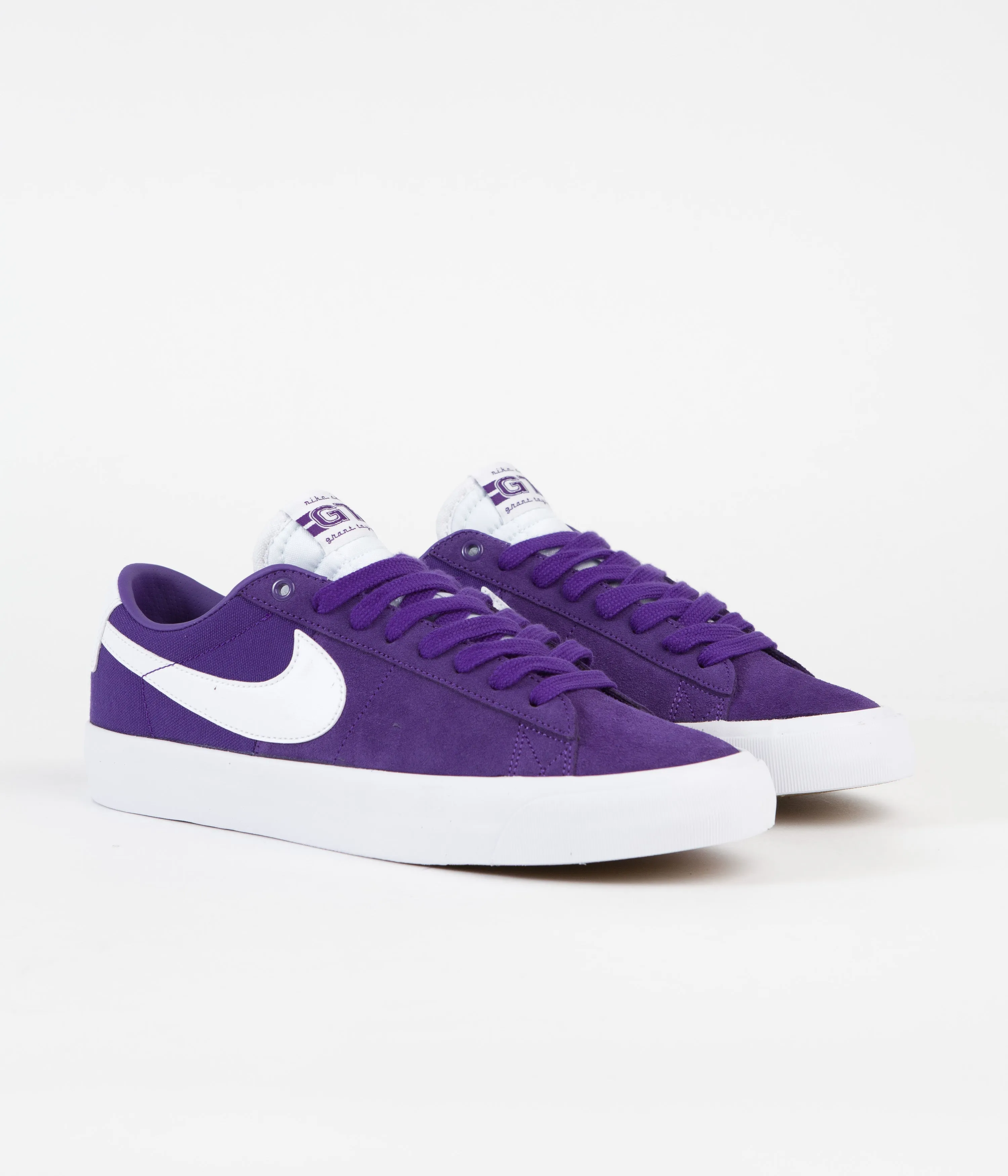 Nike SB Blazer Low Pro GT Shoes - Court Purple / White - Court Purple - White