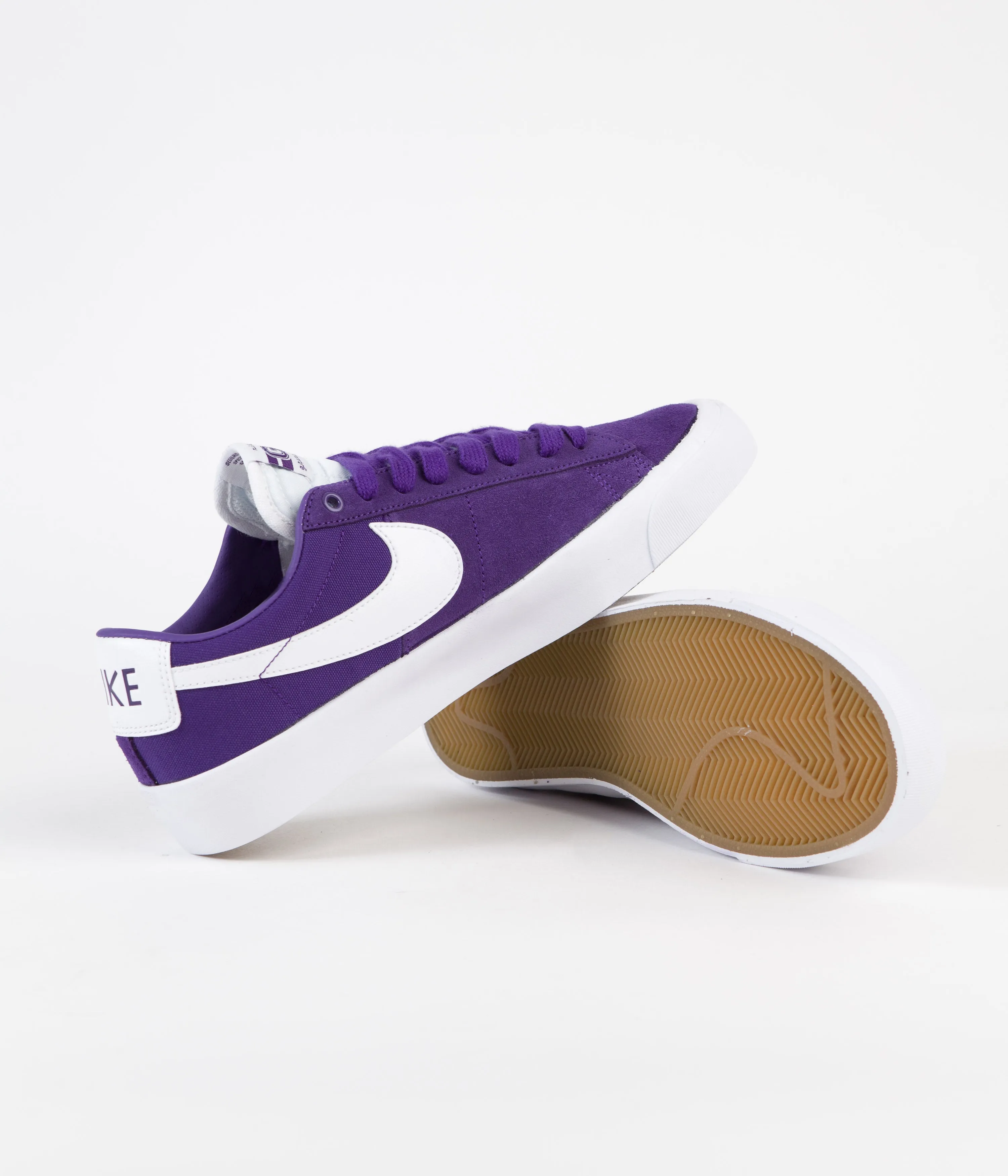 Nike SB Blazer Low Pro GT Shoes - Court Purple / White - Court Purple - White