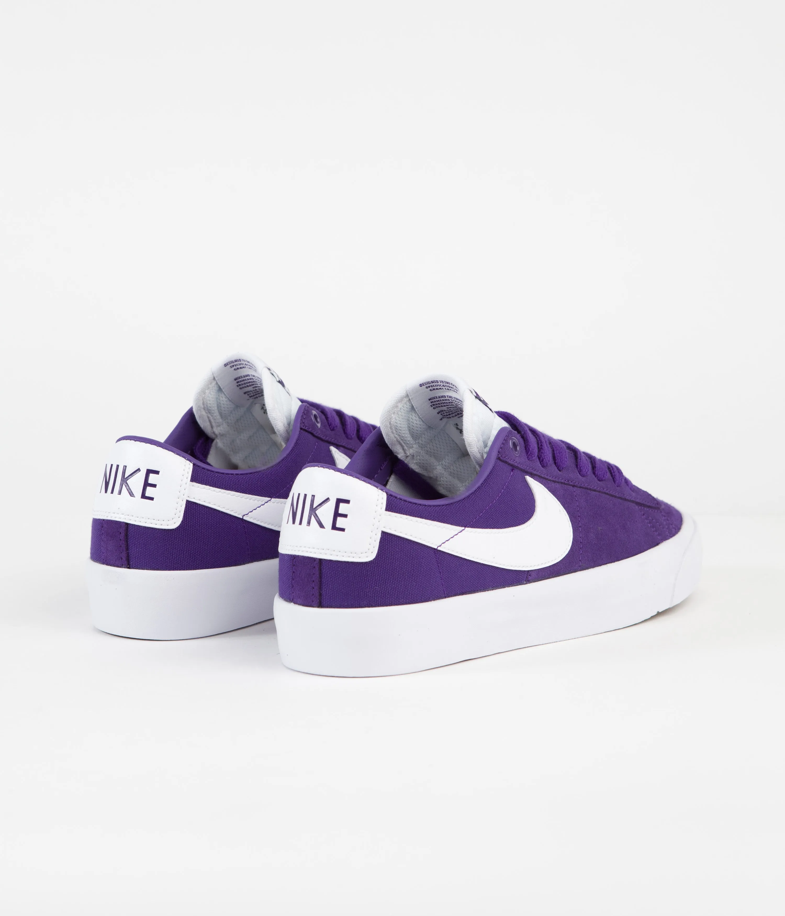 Nike SB Blazer Low Pro GT Shoes - Court Purple / White - Court Purple - White