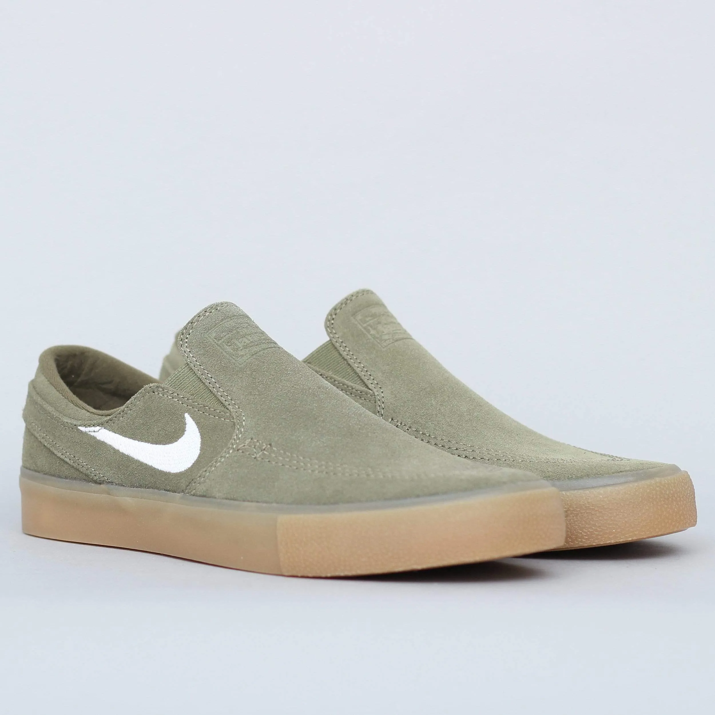 Nike SB Janoski Slip RM Shoes Medium Olive / White