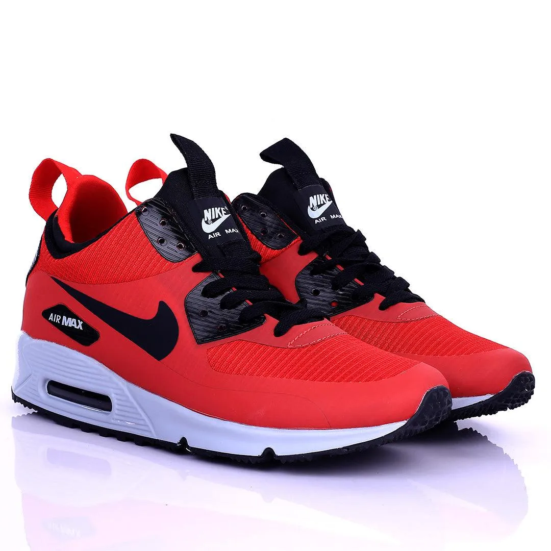 NK Max Zoom Red With Classic Black Design Sneakers