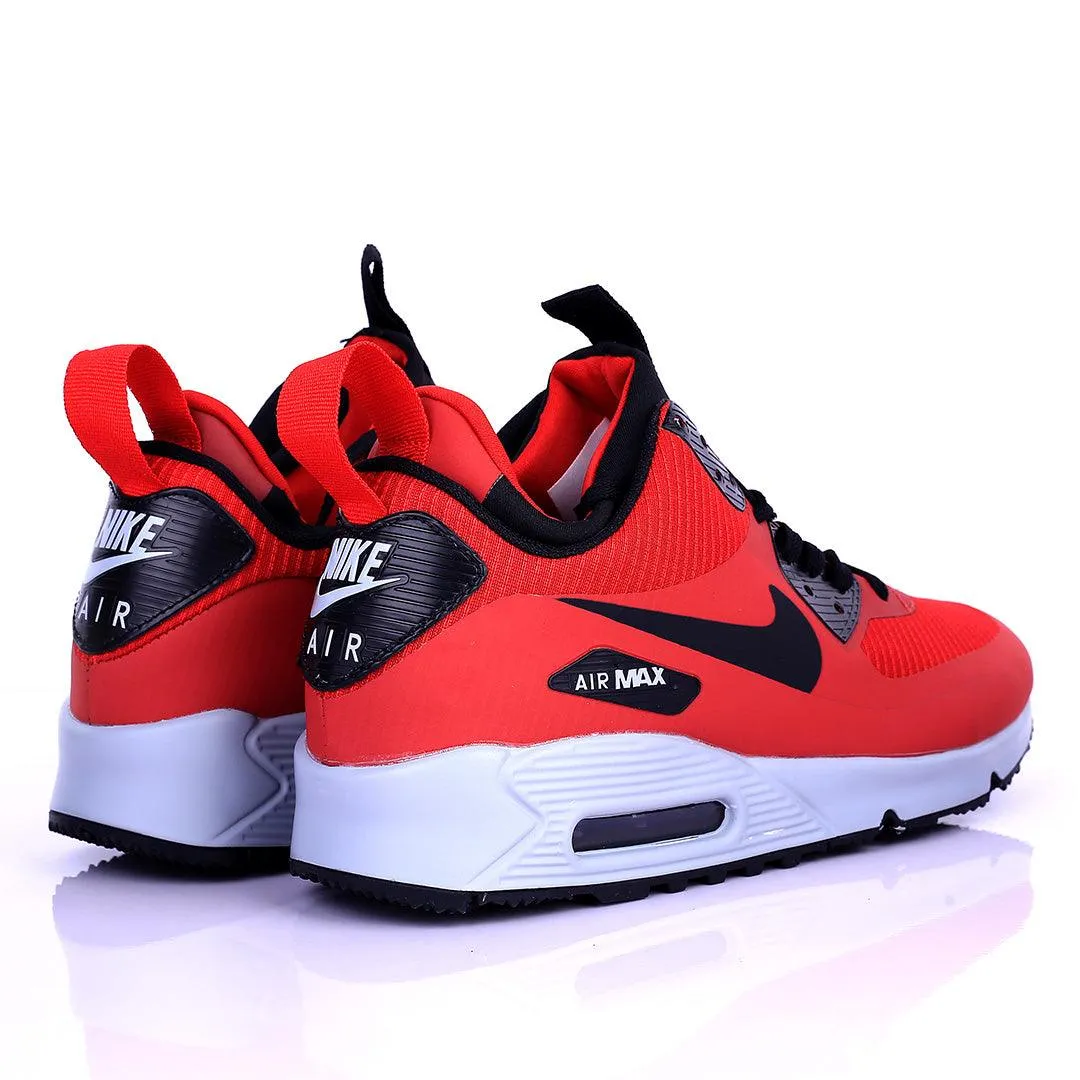 NK Max Zoom Red With Classic Black Design Sneakers