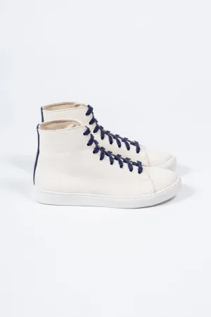 Oak High Sneaker | White Vegan Canvas