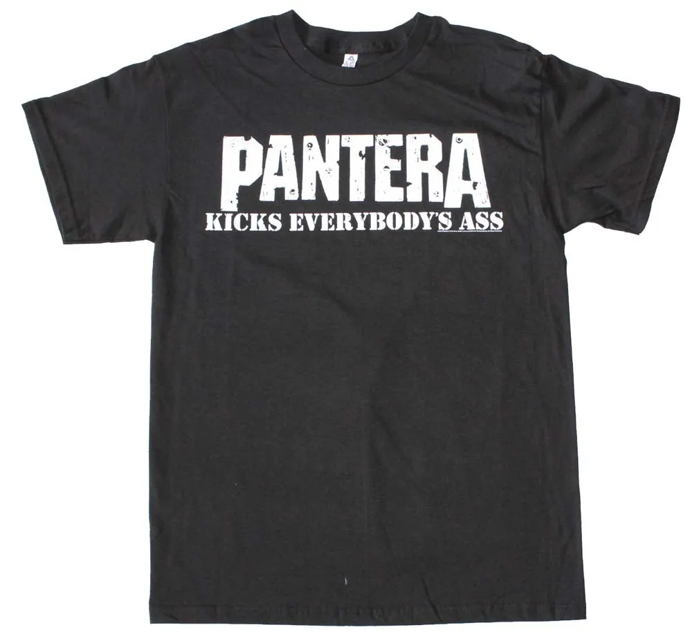 Pantera Kicks Everybody Mens T Shirt Black