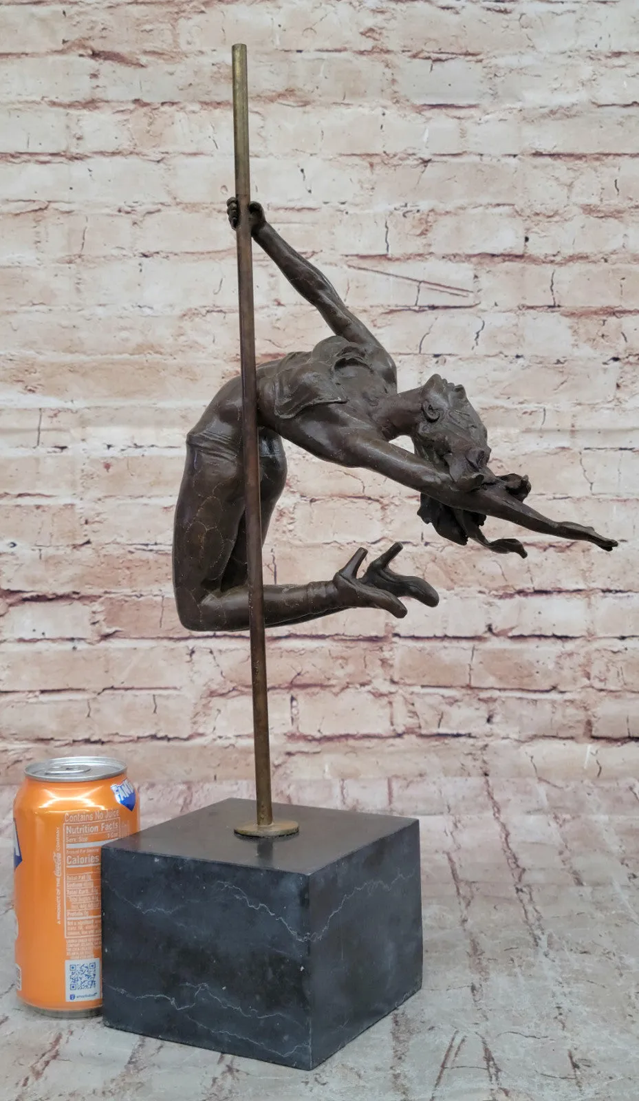 Pole Dancing Bronze Sculpture Classic Female Dancer Lost Wax Collectible Statue