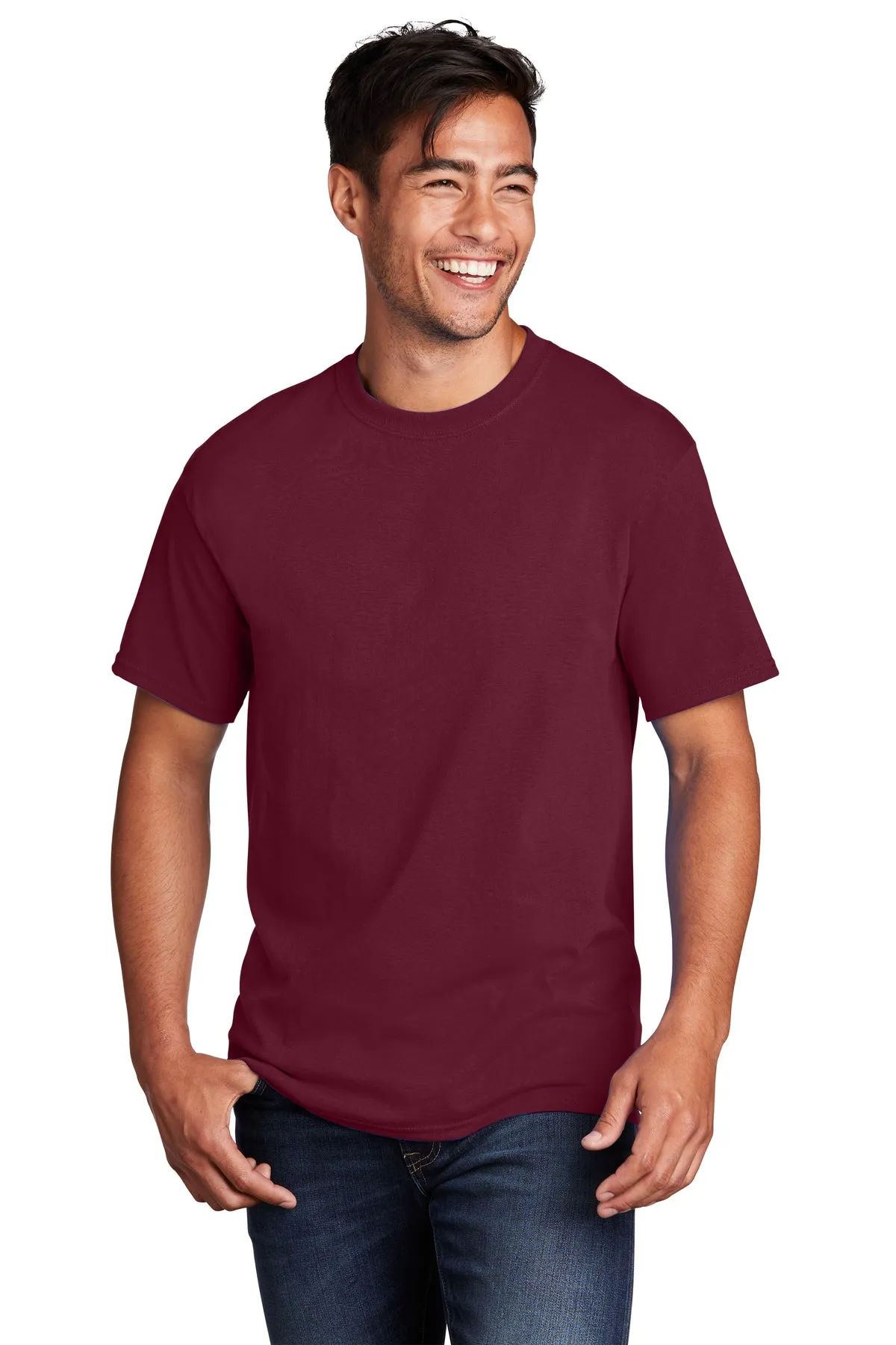 Port & Company Core Cotton Customized Tee's, Cardinal