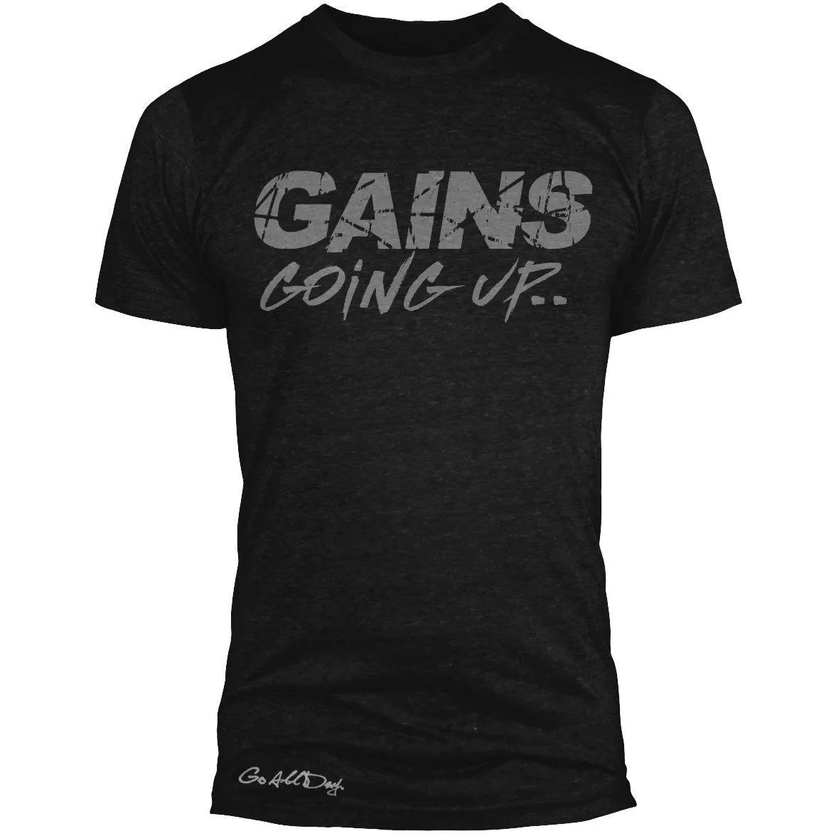 "GAINS GOING UP" Signature Series TriBlend Tee (Black)