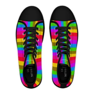 Rainbow Striped Women's High Tops