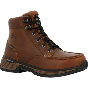 Rocky Mens Treadflex 6in WP CT Crazy Horse Leather Work Boots