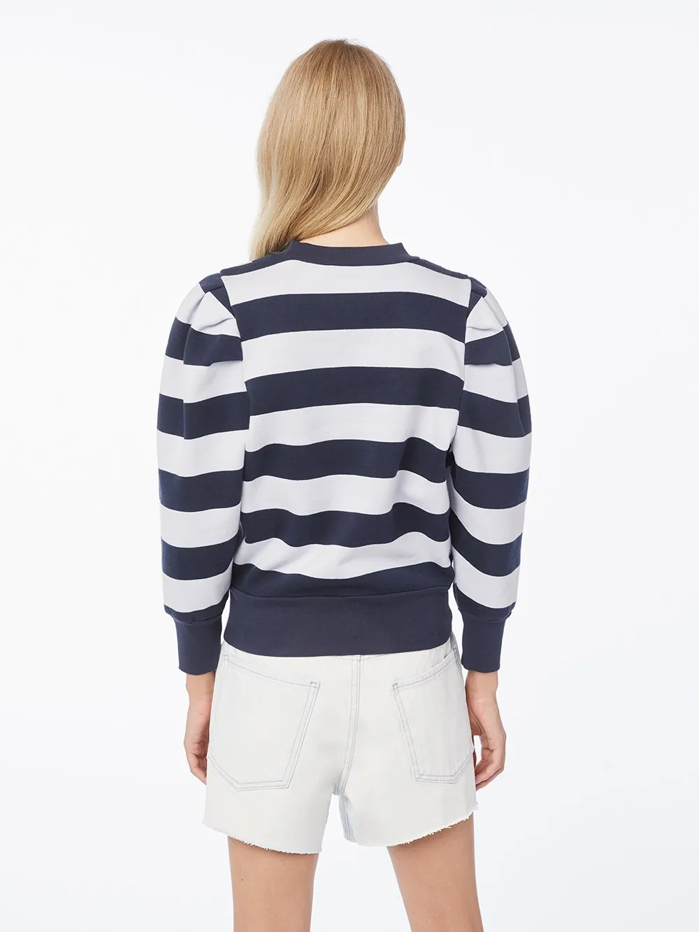 Rugby Shirred Sweatshirt -- Ciel Multi