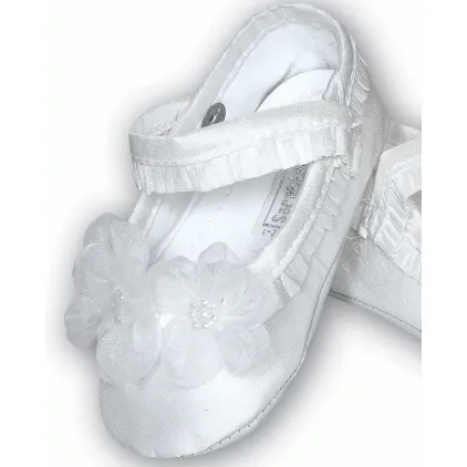 Sarah Louise Organza Flower Baby Shoe