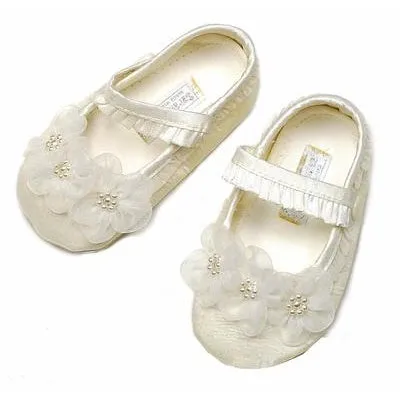 Sarah Louise Organza Flower Baby Shoe