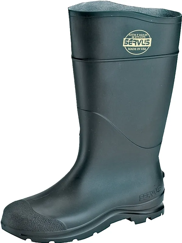 Servus 18821-12 Non-Insulated Knee Boots, 12, Black, PVC Upper, Insulated: No :PR: QUANTITY: 1