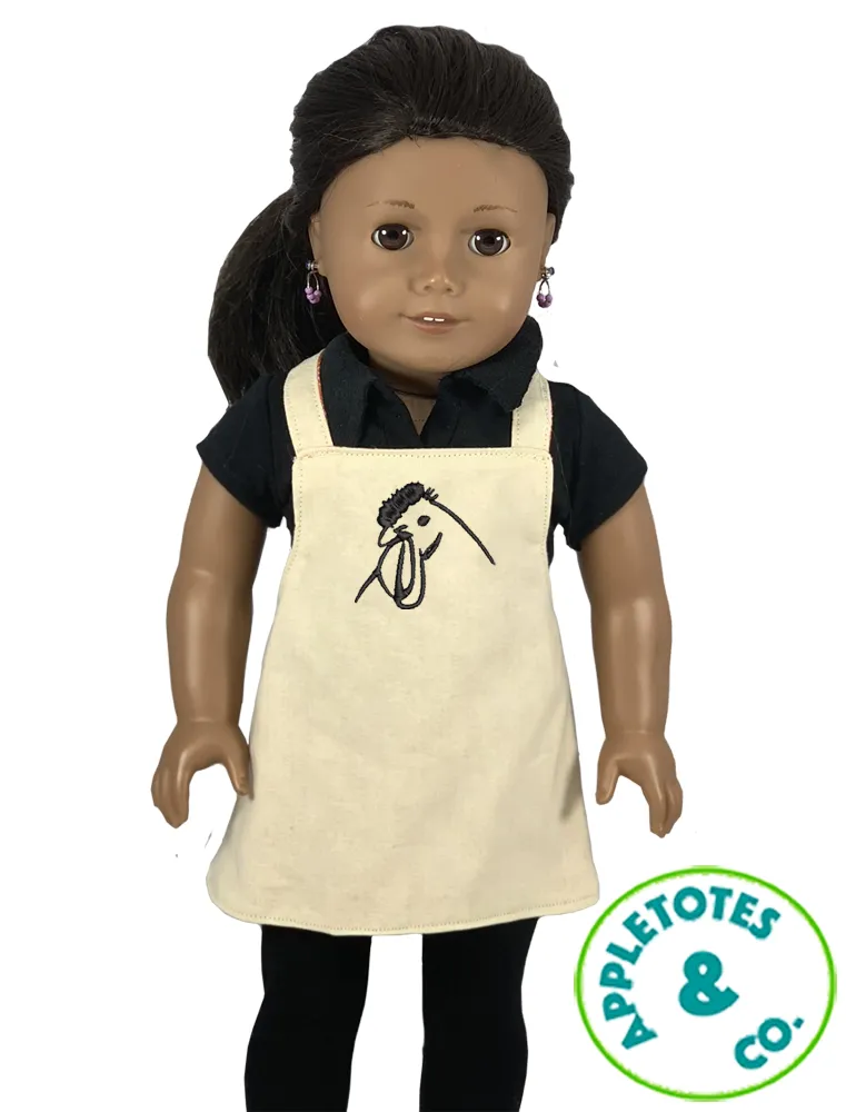 Sleek Hen Head Machine Embroidery File for 18" Dolls