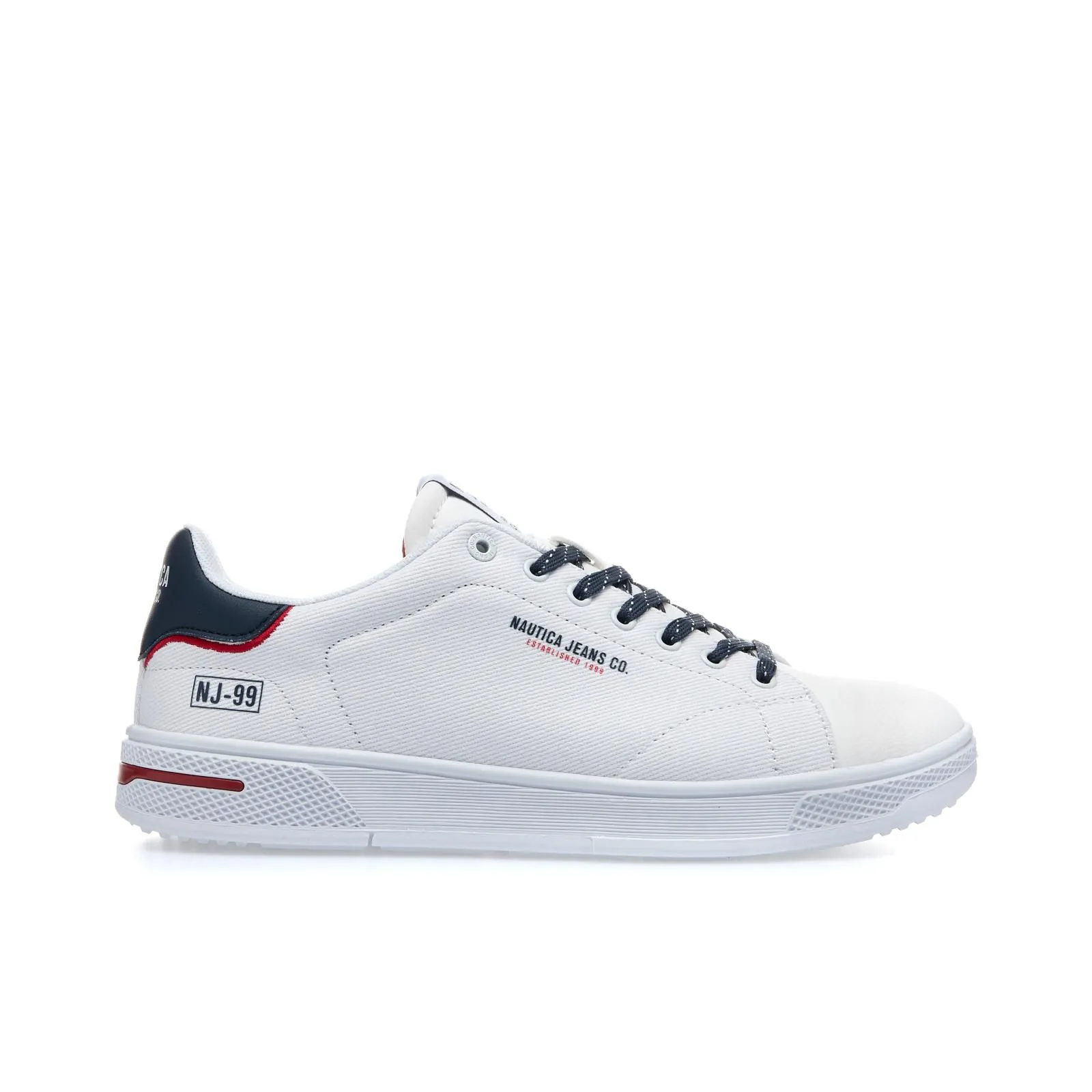 Sneakers bianche tennis da uomo in tessuto