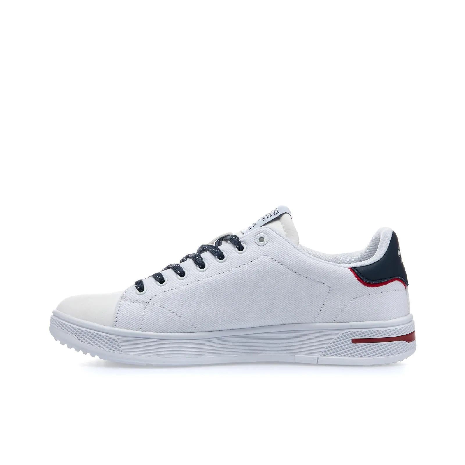 Sneakers bianche tennis da uomo in tessuto