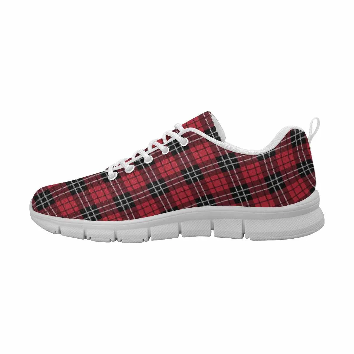 Sneakers For Men,   Buffalo Plaid Red And Black - Running Shoes Dg851