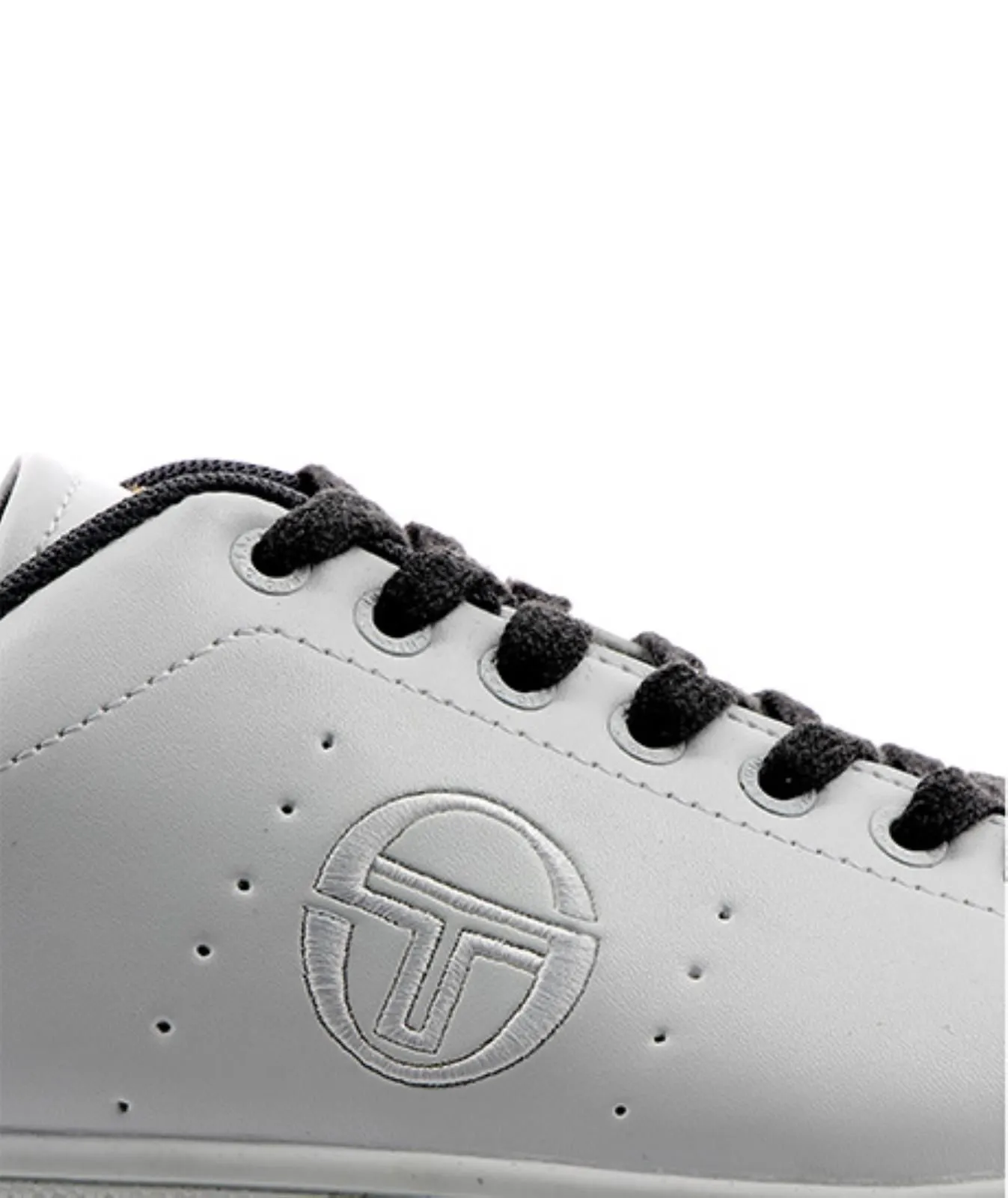 Sneakers tennis bianche da uomo in pelle con logo