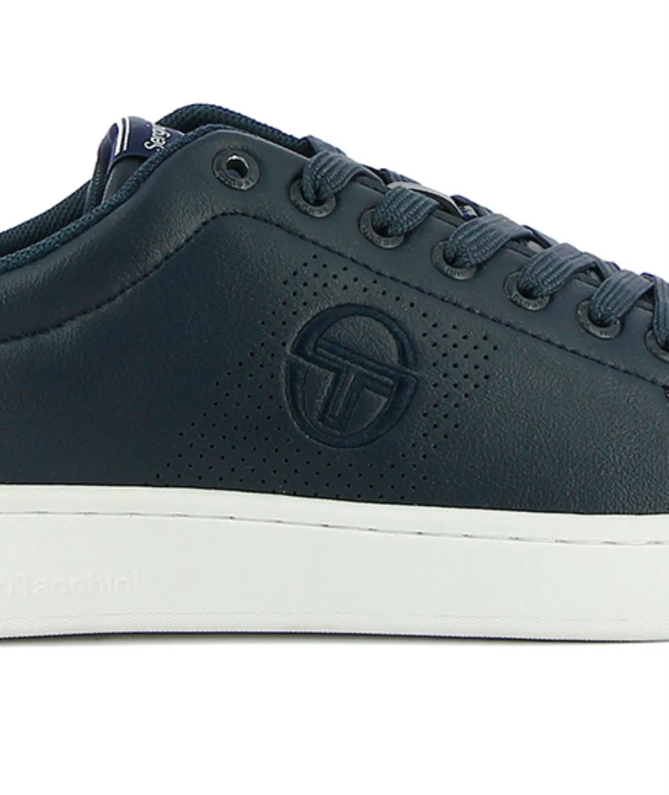 Sneakers uomo blu da tennis con logo