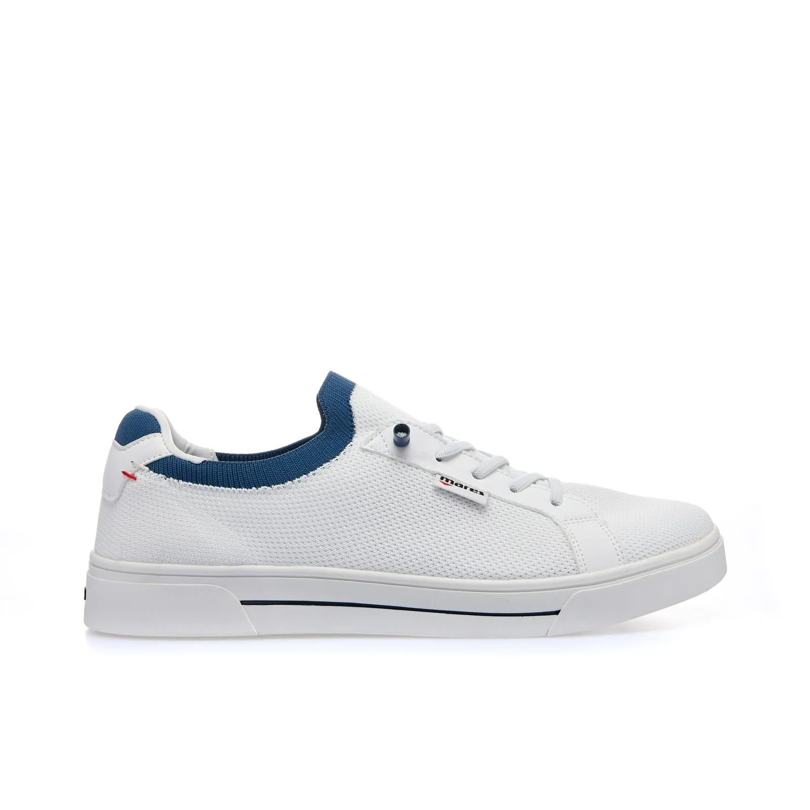 Sneakers uomo tennis bianche in tessuto