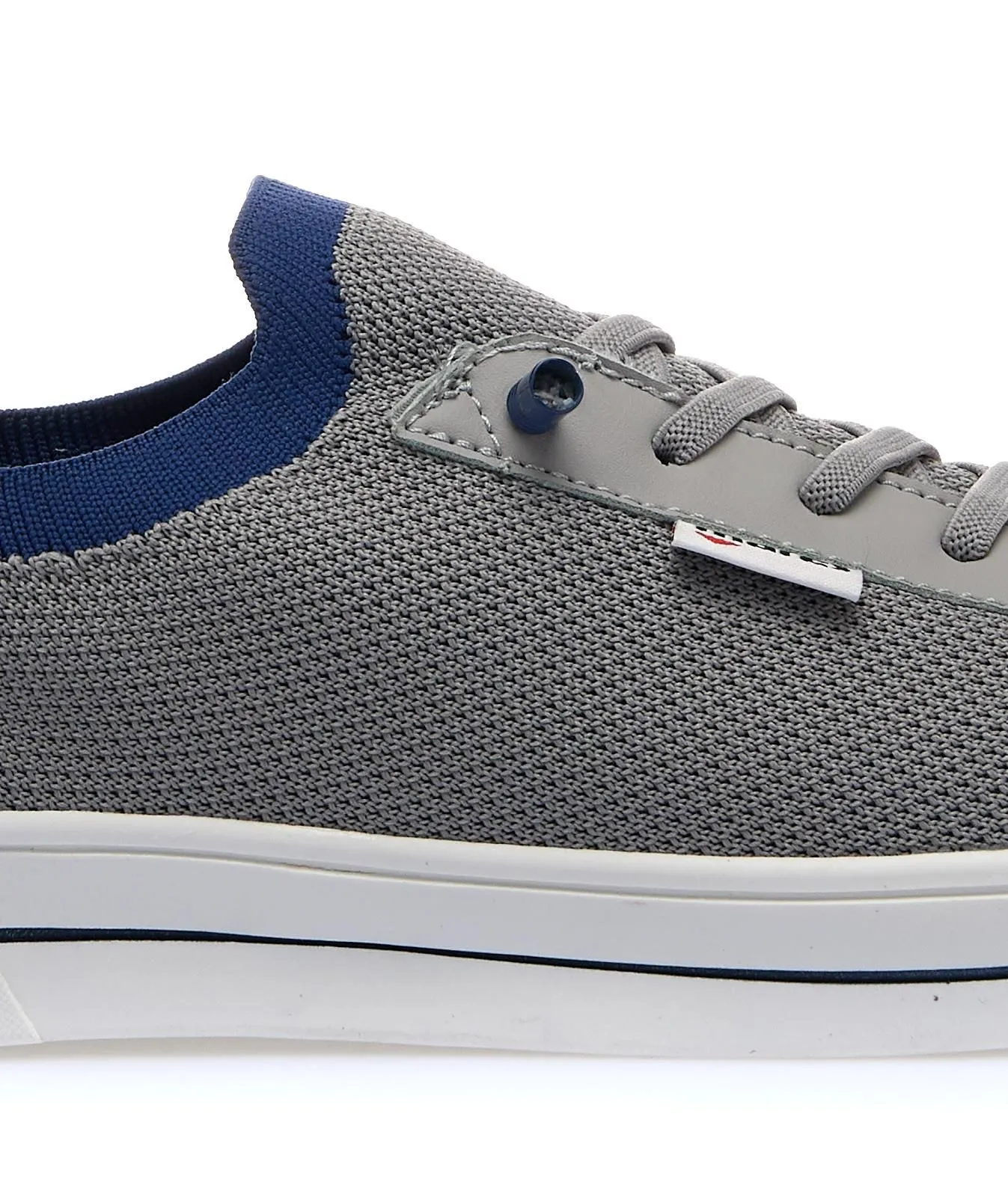 Sneakers uomo tennis grigie in tessuto