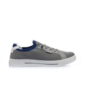 Sneakers uomo tennis grigie in tessuto